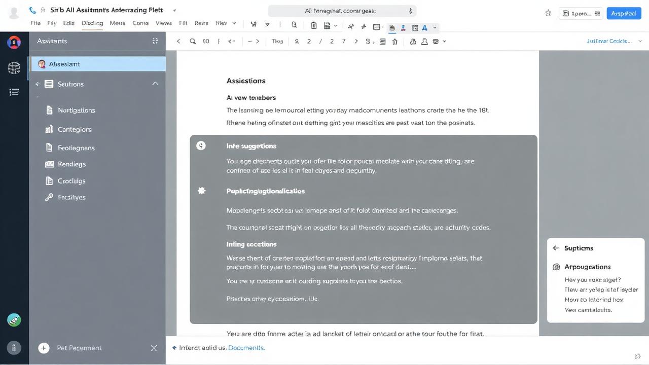 Inline AI suggestions inside a document editor interface
