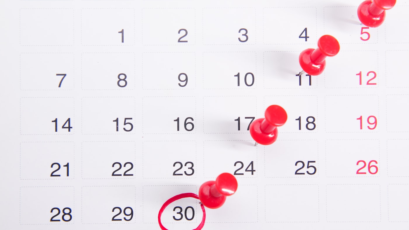 A calendar — the thing a language model doesn't have access to when it writes a close date