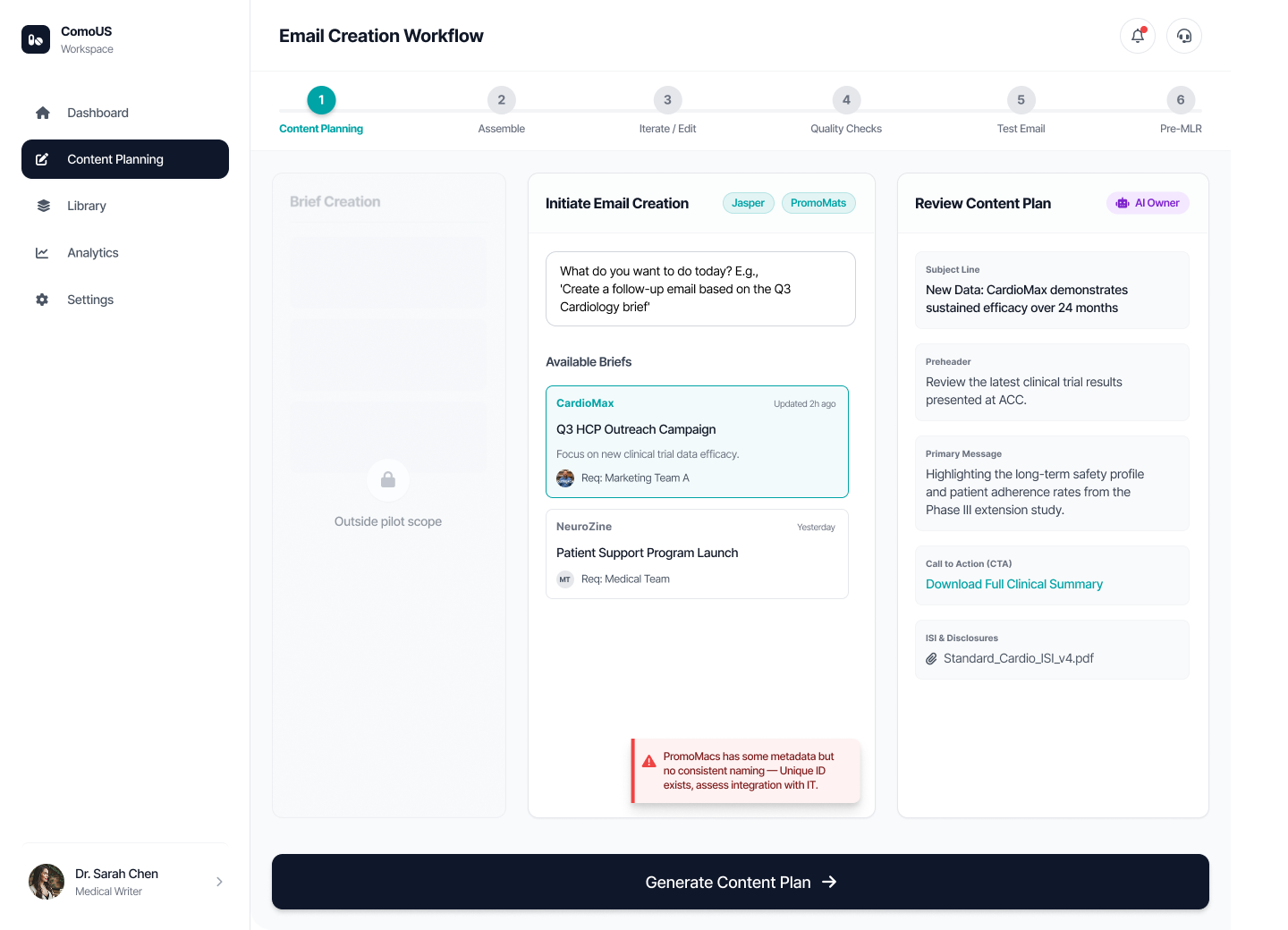 Email Creation AI workflow