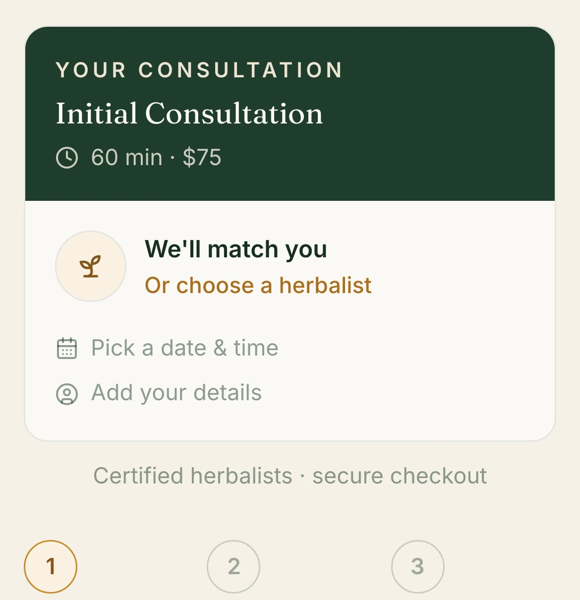 After: booking on mobile — "We'll match you" replaces the filter panel