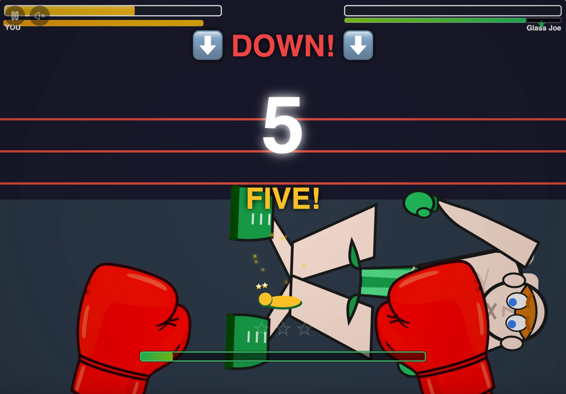 A knockdown in Ring-Rival — the moment that stopped being a countdown you sit and watch
